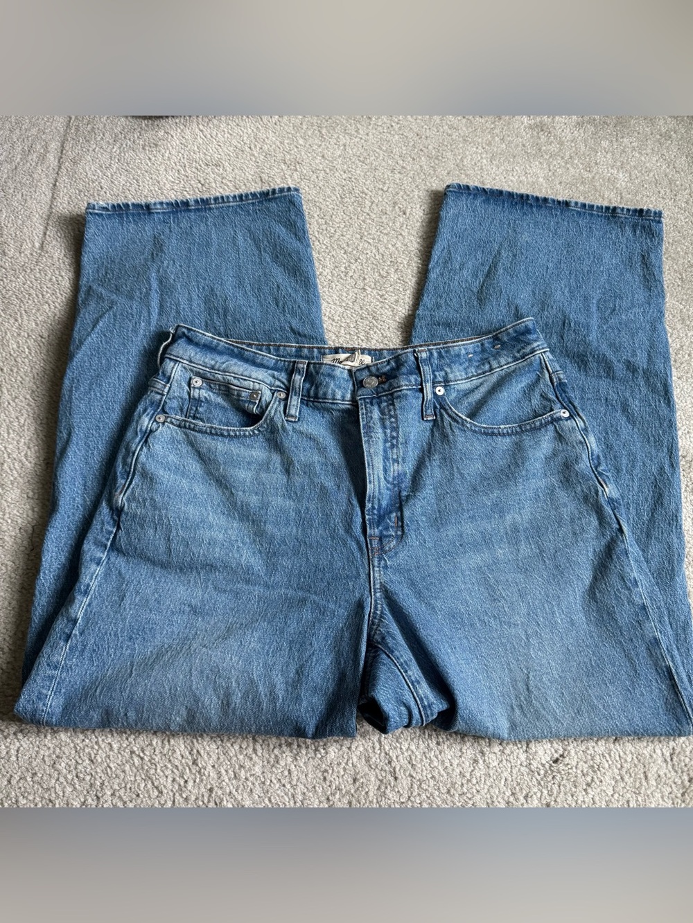 Madewell The Curvy Perfect Vintage Wide Leg Denim Jeans Medium Wash Women's